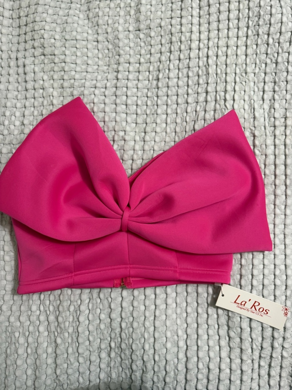 La'Ros Hot Pink Bow Bandeau Top